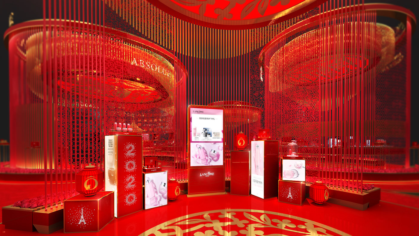 國(guó)風(fēng)來(lái)襲，LANCOME 蘭蔻2020新春廟會(huì)裝置展覽設(shè)計(jì)開啟潮流